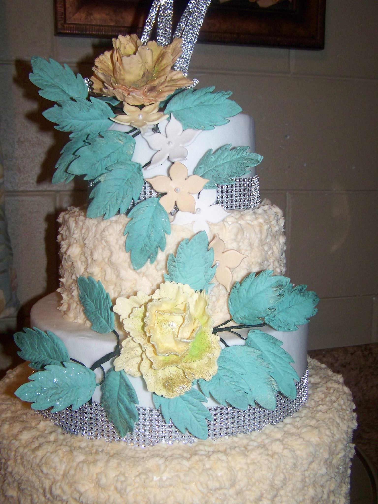 wedding cake, flowers cake